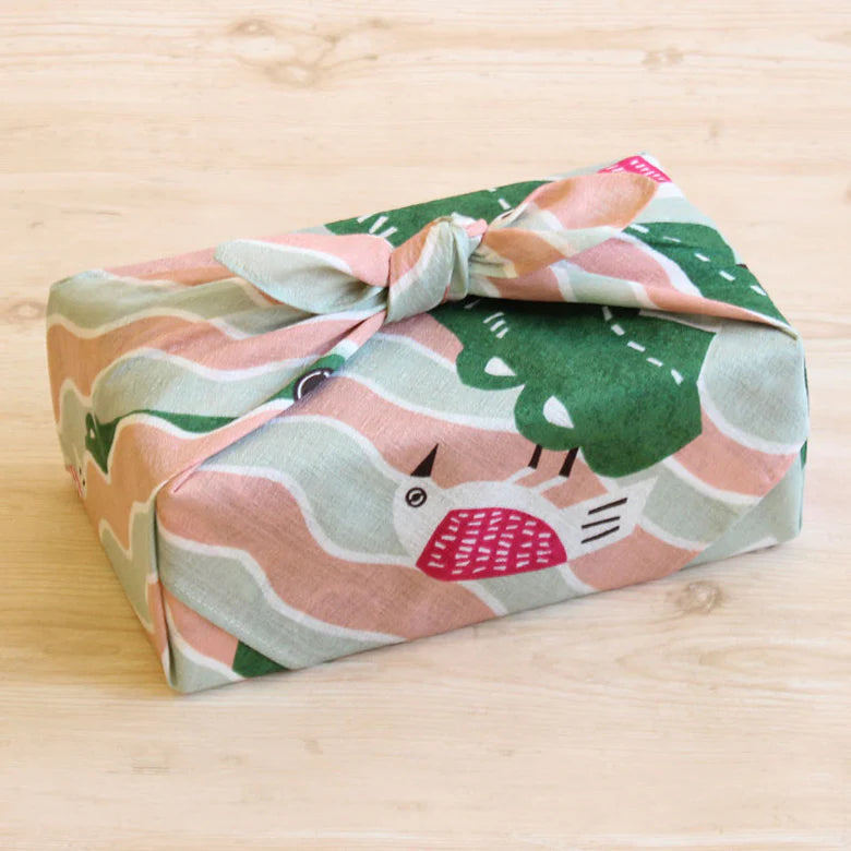 Kata Kata Musubi Furoshiki Wrap: Crocodile Pink