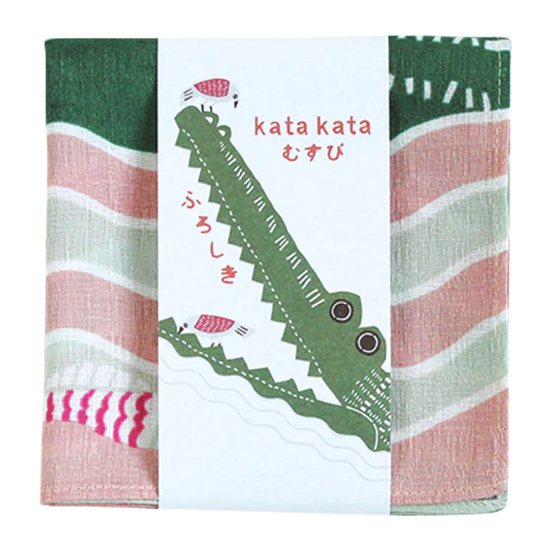 Kata Kata Musubi Furoshiki Wrap: Crocodile Pink