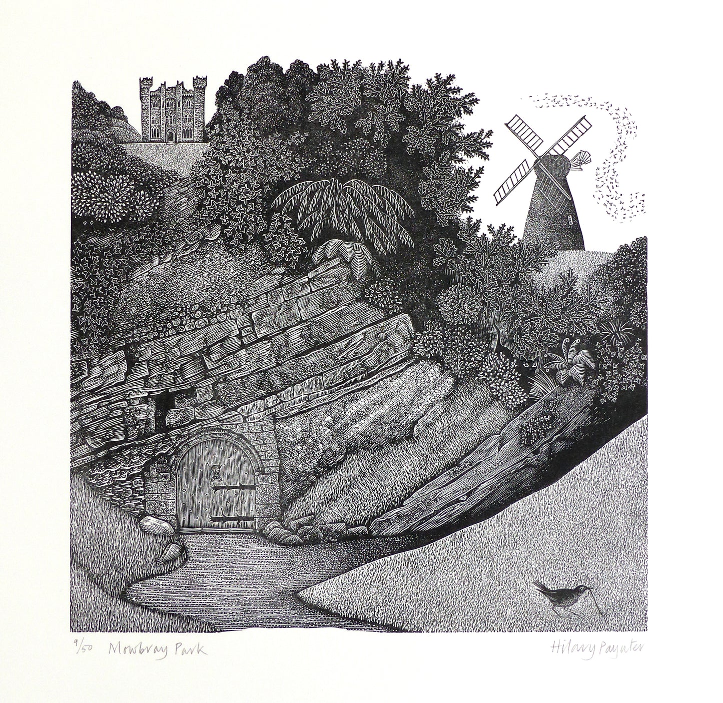 Hilary Paynter Wood Engraving: Mowbray Park