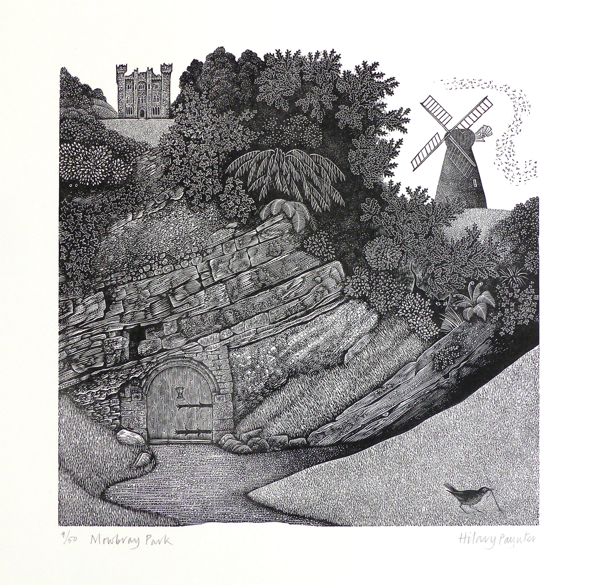 Hilary Paynter Wood Engraving: Mowbray Park