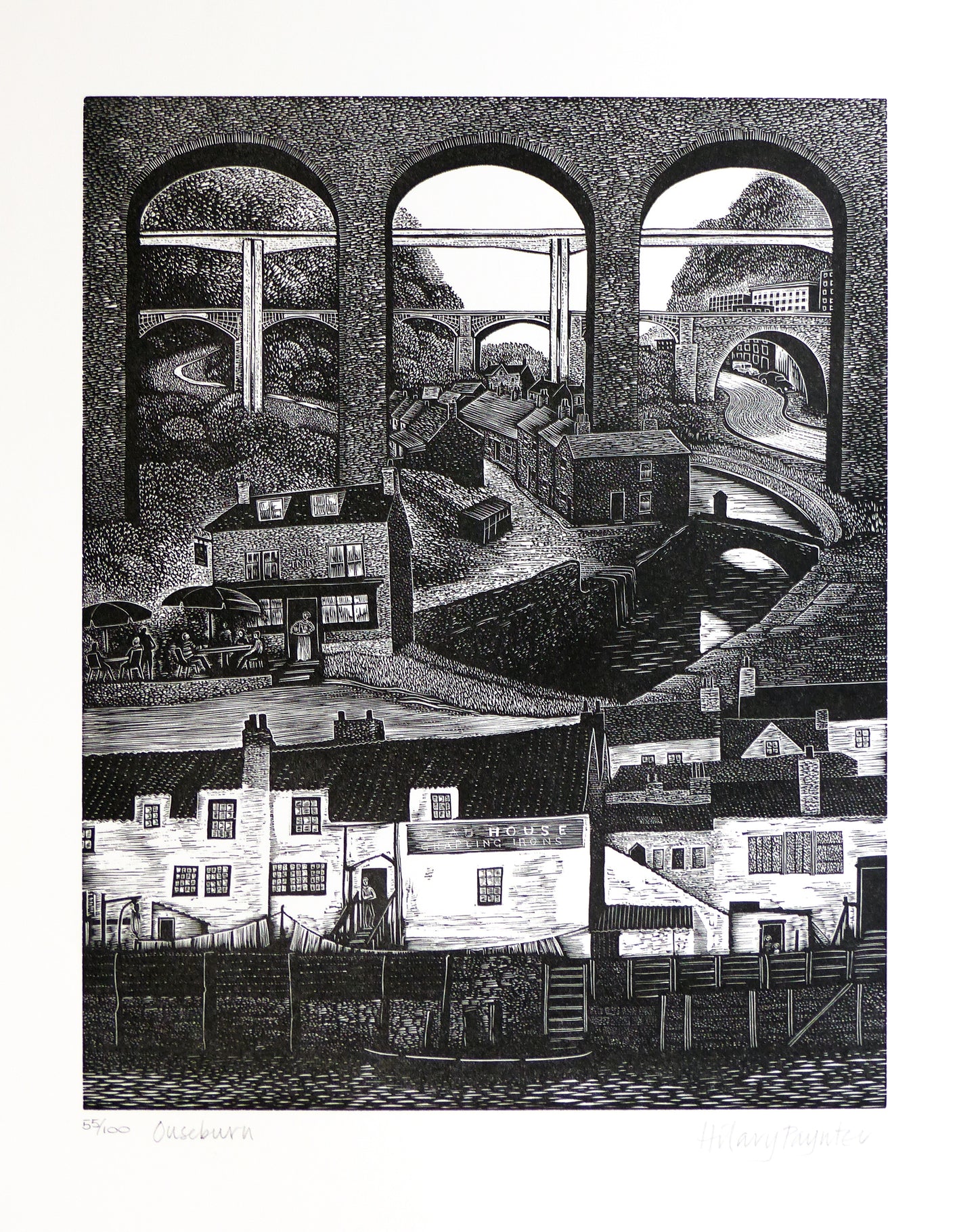 Hilary Paynter Wood Engraving: Ouseburn