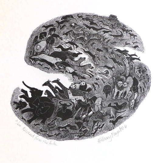 Hilary Paynter Wood Engraving: Released from the Ark