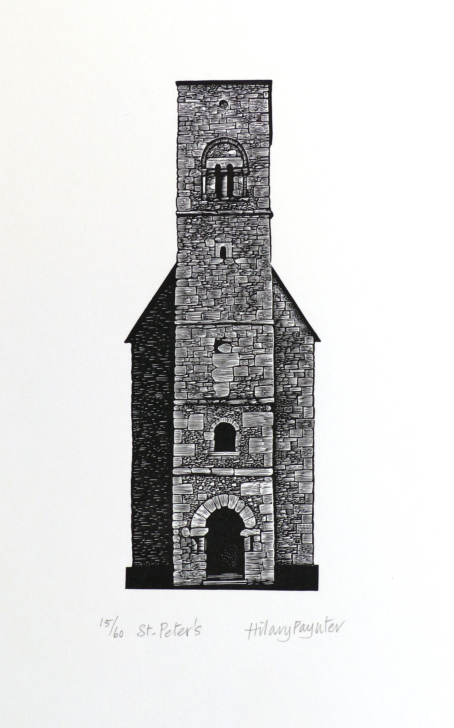 Hilary Paynter Wood Engraving: St Peter's
