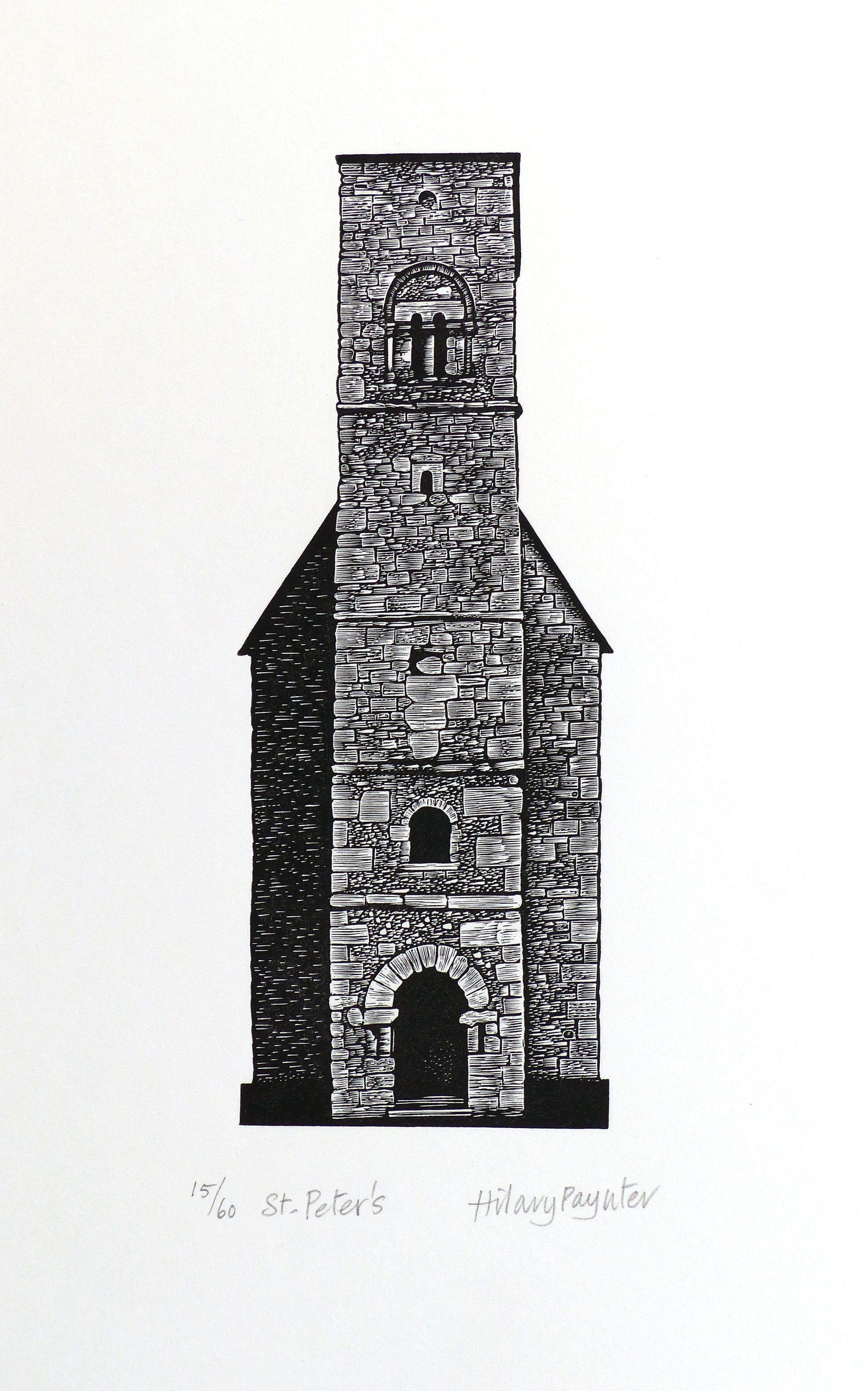 Hilary Paynter Wood Engraving: St Peter's