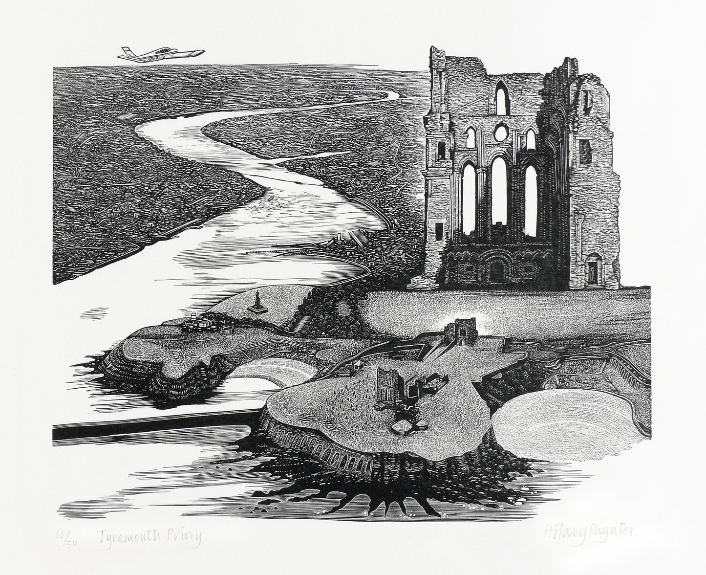 Hilary Paynter Wood Engraving: Tynemouth