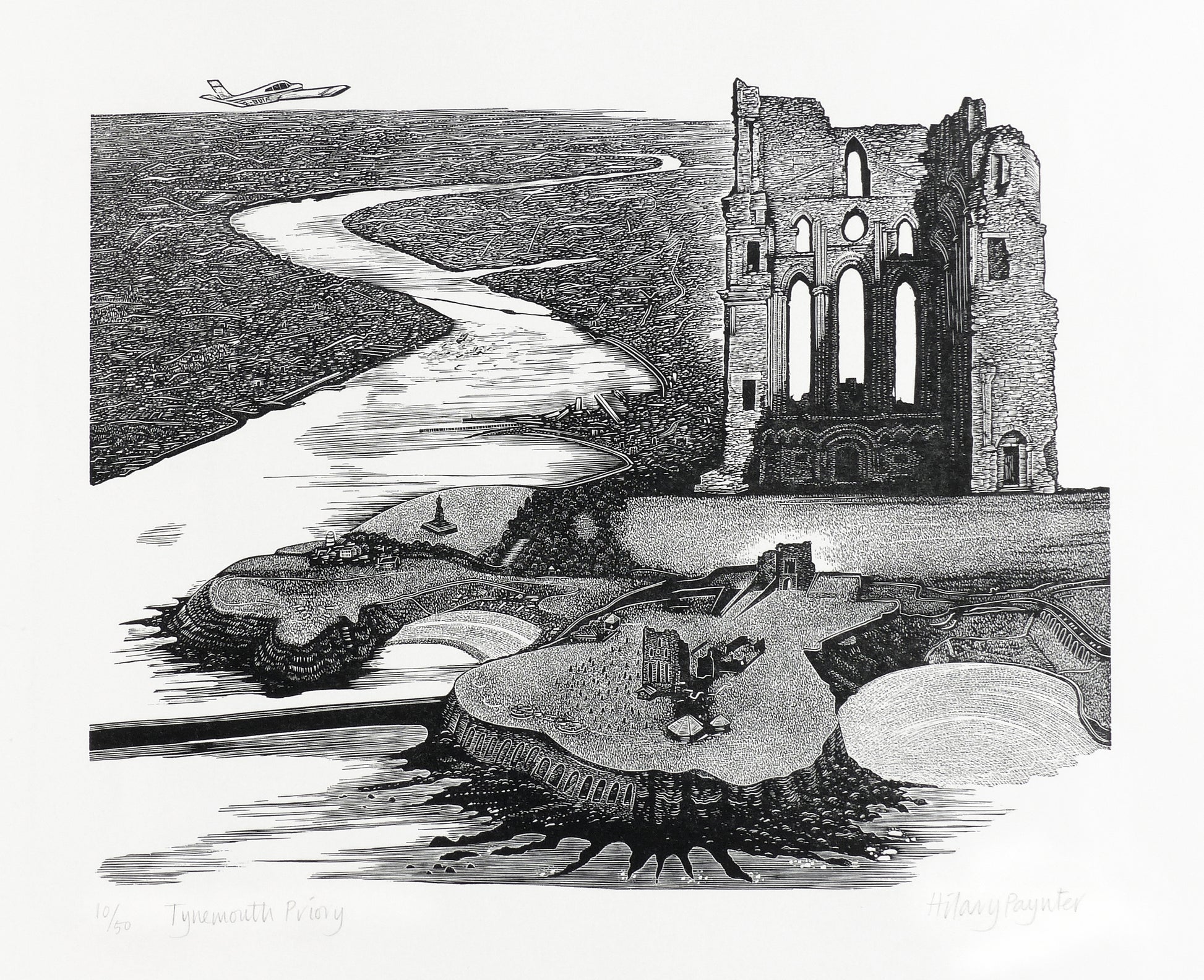 Hilary Paynter Wood Engraving: Tynemouth