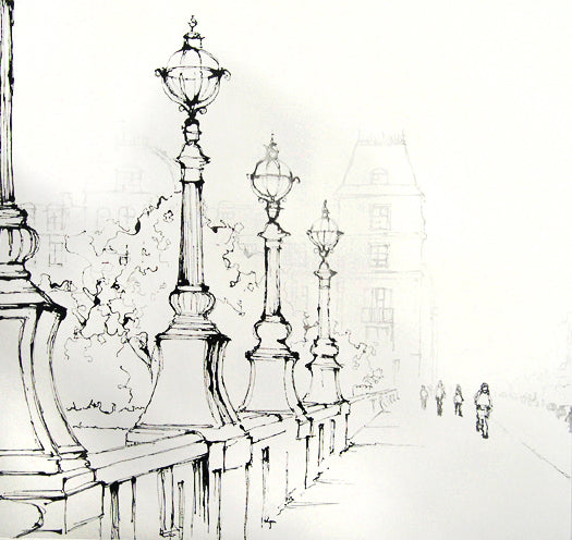 Anja Percival. Etching: Bridge Lines