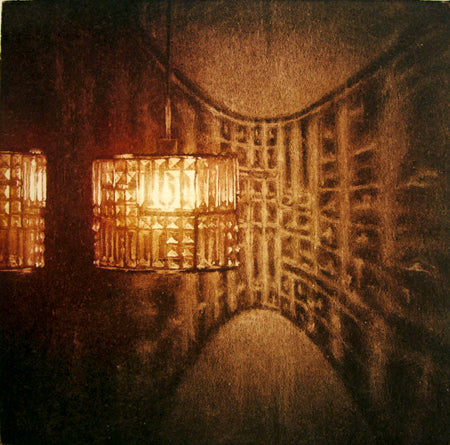 Anja Percival. Etching: Crystal Light VII
