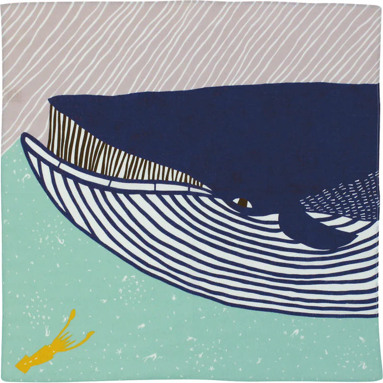 Kata Kata Musubi Furoshiki Wrap: Whale Blue