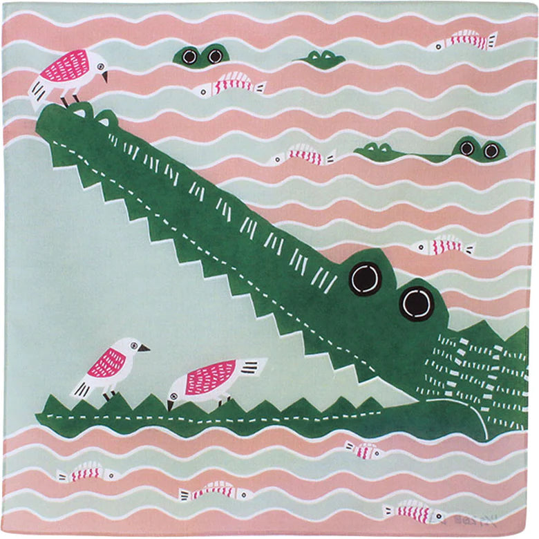 Kata Kata Musubi Furoshiki Wrap: Crocodile Pink