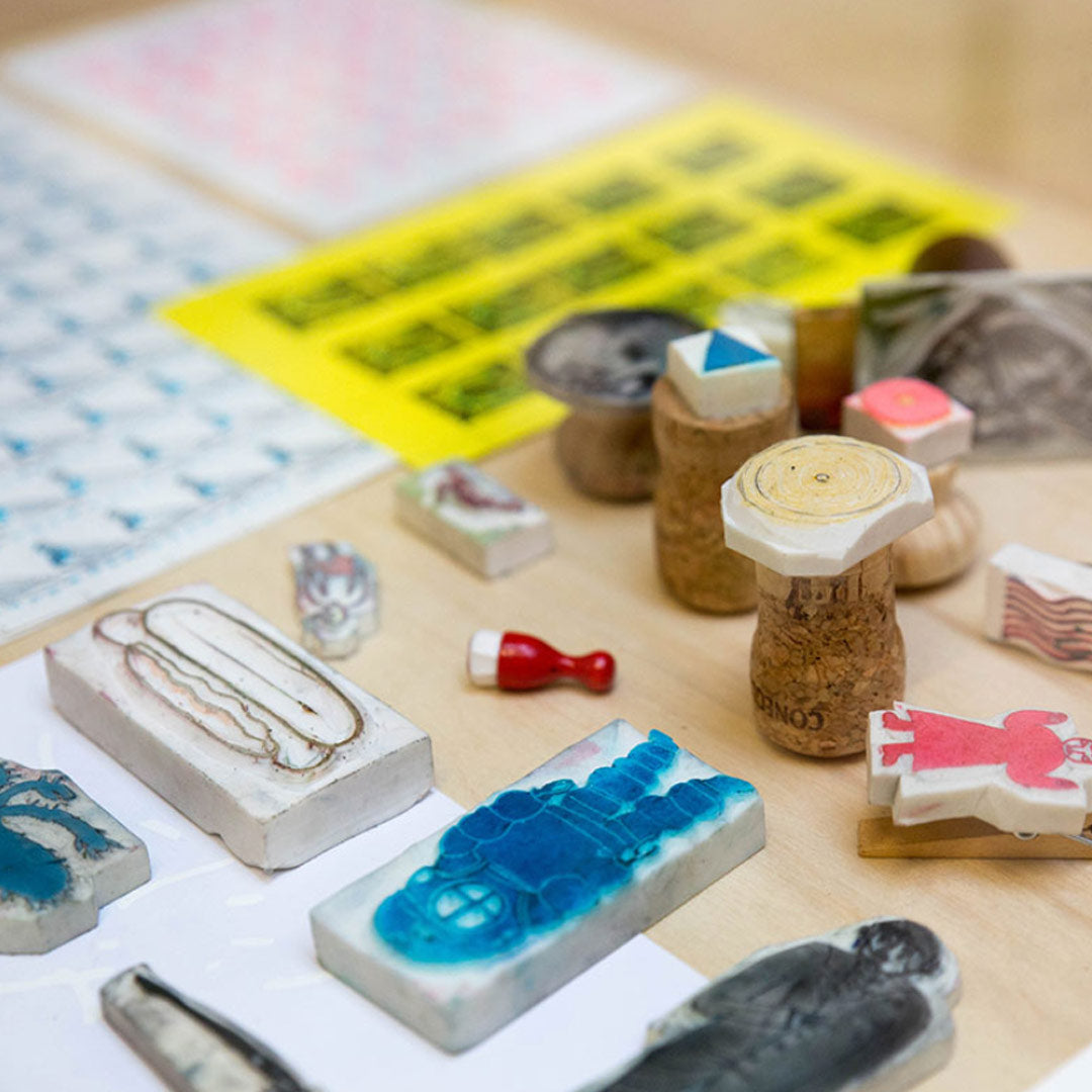 Rubber stamp printing