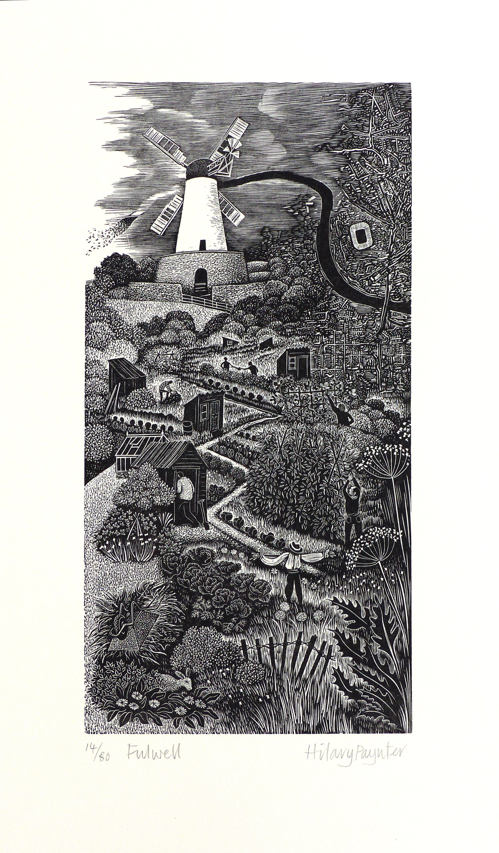 Hilary Paynter Wood Engraving: Fulwell
