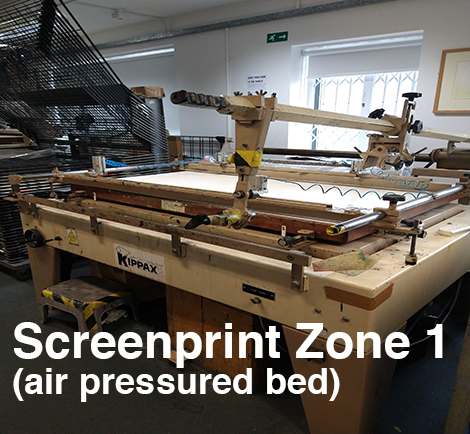 Screenprinting Zone 1 (Air Pressured Bed) Session Booking