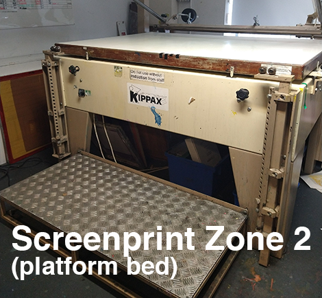 Screenprinting Zone 2 (Platform Bed) Session Booking
