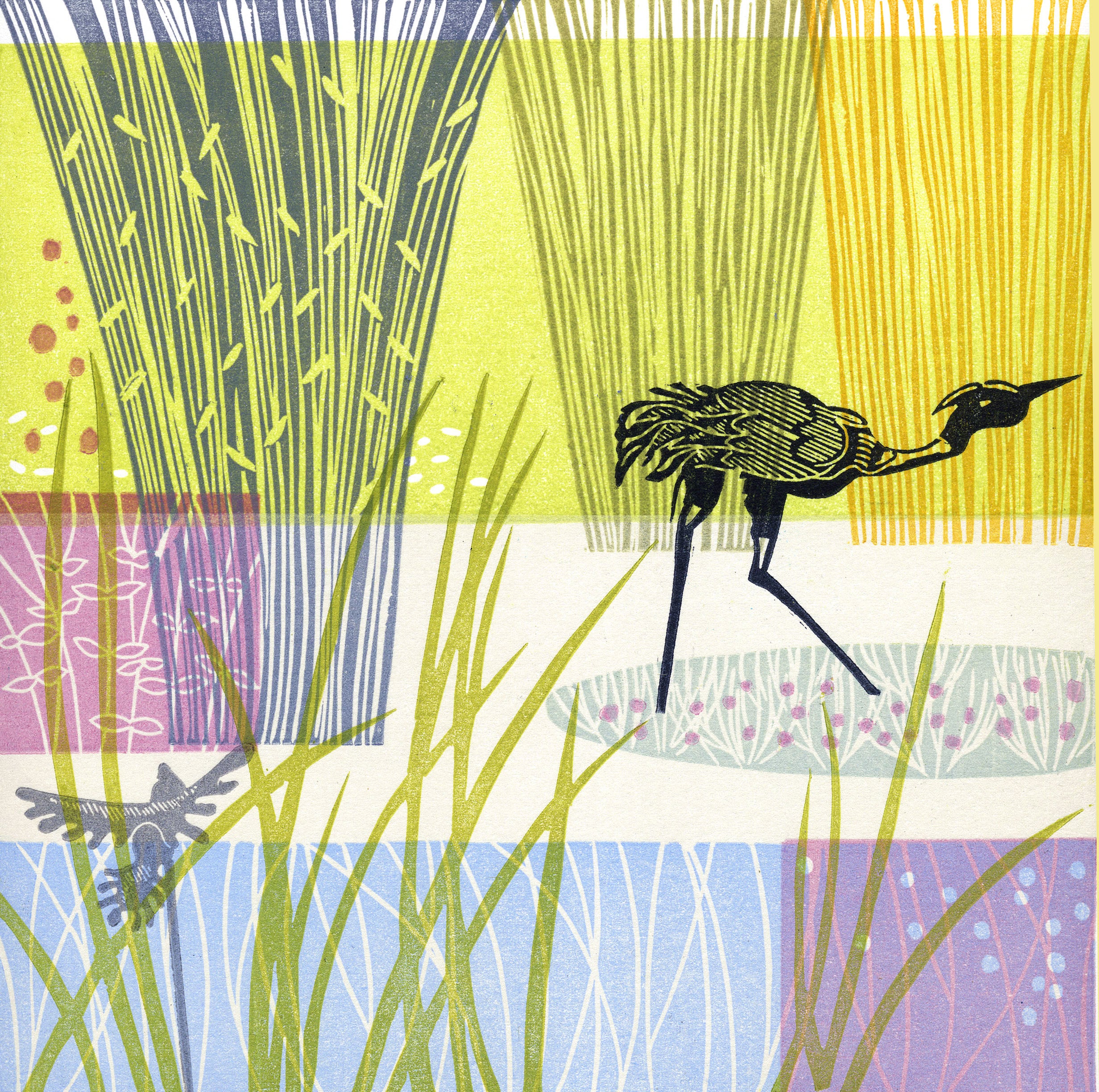 Patchwork Linocut Patchwork Garden – Northern Print Studio