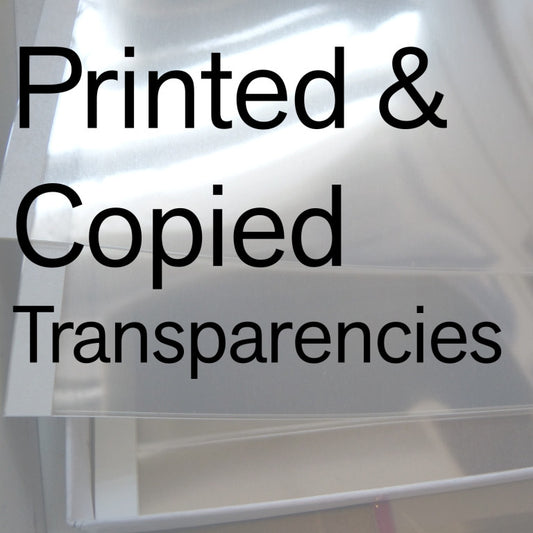 Printed and Photocopied Transparencies (smaller acetate sizes)